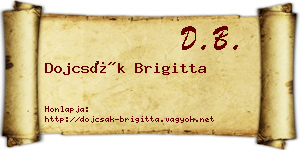 Dojcsák Brigitta névjegykártya