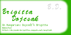 brigitta dojcsak business card